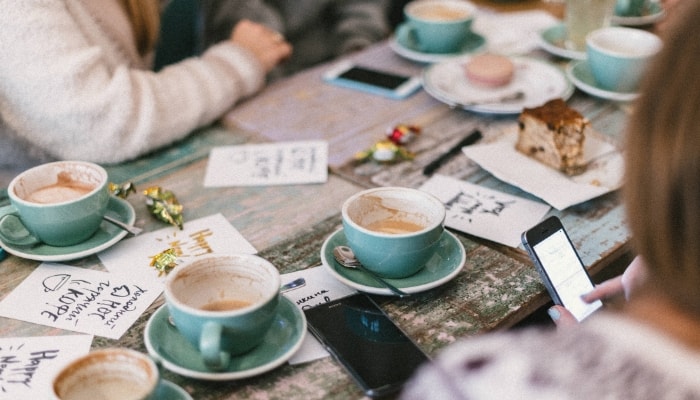 Table of Coffee Cups